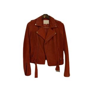 Maje red suede coat